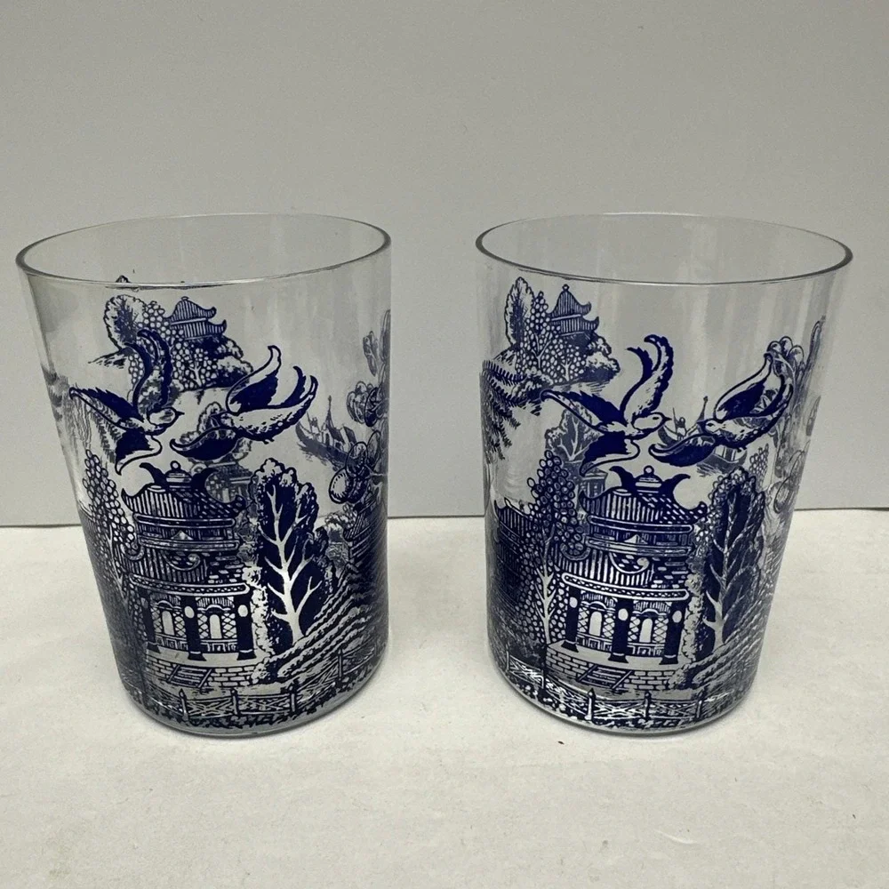 Blue Willow Drinking Glasses 3.75